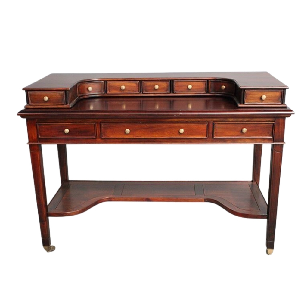 Solid Mahogany Wood English Writing Desk With Hutch - Antique ... Antique wood writing desk for sale