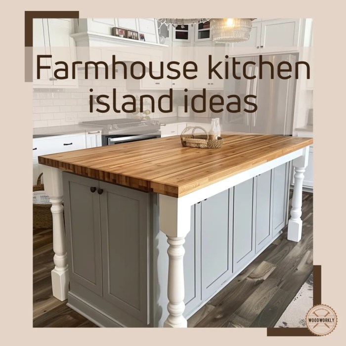 10 Beautiful Farmhouse Kitchen Island Ideas and Designs Farmhouse kitchen island for sale