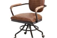 Leather office chair with wheels for sale
